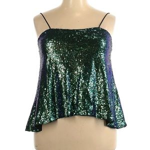 Green/Blue sequin top